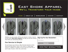 Tablet Screenshot of eastshoreapparel.com